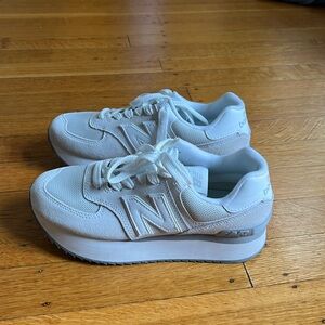 New Balance 574+ Sneakers White Size 8.5
